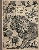 Algopix Similar Product 6 - Floral Sketchbook with Vintage Lion and