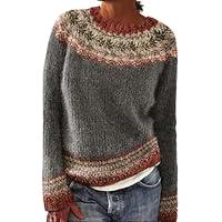 Algopix Similar Product 13 - Womens Knitted Fair Isle Print Retro