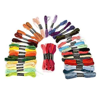 Friendship Bracelet String Kits with Organizer Storage Box 110 Colors  Embroidery Floss 800 Beads 52Pcs Cross Stitch Tools-Labeled with Embroidery  Thread Numbers for Bobbins Great Production Gift