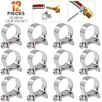 Algopix Similar Product 19 - Rustark 12 Pcs Hose Clamp Adjustable
