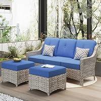 Algopix Similar Product 15 - ovios 3 Piece Outdoor Patio Furniture