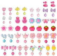 Algopix Similar Product 18 - HaiMay 21 Pairs Kids Clip on Earrings