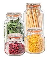 Algopix Similar Product 2 - Oggi 4 Piece Airtight Glass Canister