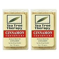 Algopix Similar Product 7 - Tea Tree Therapy Toothpicks Cinnamon 