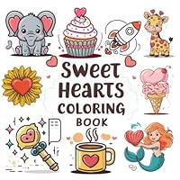 Algopix Similar Product 8 - Sweet Hearts Coloring Book Simple and