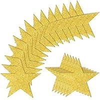 Algopix Similar Product 4 - 100 PCS Glitter Gold Five Star Cutouts