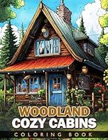 Algopix Similar Product 10 - Woodland Cozy Cabins Coloring Book