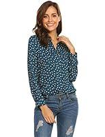 Algopix Similar Product 3 - Pinspark Womens Dot Blouses Asymmetric