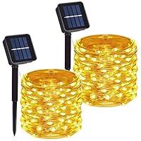 Algopix Similar Product 15 - DAYLIGHTIR 2 Pack 100 LED Solar Powered