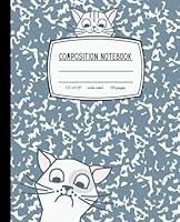 Algopix Similar Product 13 - Marble Composition Notebook Funny Cat