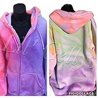 Algopix Similar Product 7 - Multi colored Tie Dye Hooded Zip Up