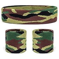 Algopix Similar Product 3 - Suddora Camo HeadbandWrist Band Set 