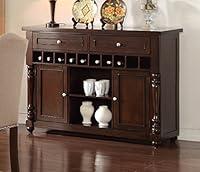 Algopix Similar Product 9 - Benzara Wooden Server Buffet with Wine
