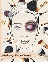 Algopix Similar Product 6 - Makeup Face Charts Blank Makeup Face