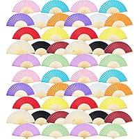 Algopix Similar Product 10 - Bememo Hand Held Fans Silk Bamboo