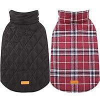 Algopix Similar Product 3 - Kuoser Warm Dog Coat Reversible Dog