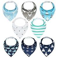 Algopix Similar Product 3 - Yoofoss Baby Bibs 8 Pack Soft and