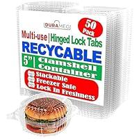 Algopix Similar Product 11 - Durameg Clamshell Containers 5 Square