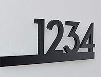Algopix Similar Product 10 - Modern House Numbers  Black with Black