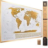 Algopix Similar Product 14 - XL Scratch Off Map of The World with