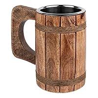 Algopix Similar Product 10 - GoCraft Wooden Beer Mug with 18oz