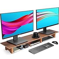 Algopix Similar Product 3 - Aothia Large Dual Monitor Stand Riser