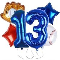 Algopix Similar Product 9 - Kwuz Baseball Balloons 13th Birthday