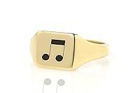 Algopix Similar Product 10 - Musical Delicate Signet Ring  Custom