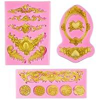 Algopix Similar Product 1 - Silicone Fondant Molds AIMEIKI 3 Pack