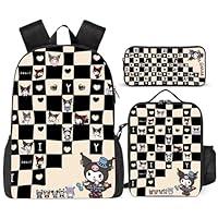 Algopix Similar Product 7 - 3Pcs Anime Cartoon Backpack Novelty