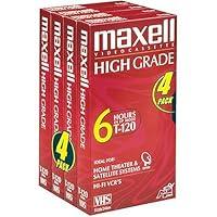 Algopix Similar Product 18 - Maxell HG T120 VHS Tape 4Pack