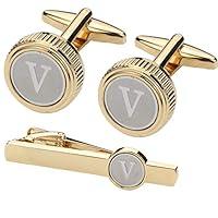 Algopix Similar Product 15 - GWD Mens Cufflinks Tie clips set Set