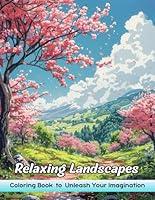 Algopix Similar Product 4 - Relaxing Landscapes Adult Coloring