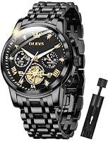 Algopix Similar Product 2 - OLEVS Mens Watches Silver Diamond