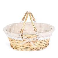 Algopix Similar Product 2 - MEIEM Wicker Gift Baskets Empty Oval