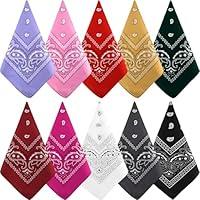 Algopix Similar Product 18 - NACHLYNN 10pcs Paisley Bandanas