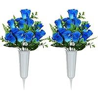 Algopix Similar Product 17 - XONOR Artificial Cemetery Flowers Set