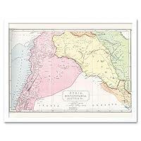 Algopix Similar Product 1 - Map Syria Mesopotamia Assyria Vintage