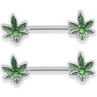 Algopix Similar Product 19 - Pierce2GO 2 Pcs 14G Marijuana Weed