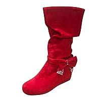 Algopix Similar Product 4 - Womens Boots Vintage Casual Flat Fringe