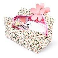 Algopix Similar Product 9 - SOIDRAM Quilted Makeup Bag Floral