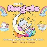 Algopix Similar Product 3 - Cute Angels 40 Bold and Easy Coloring