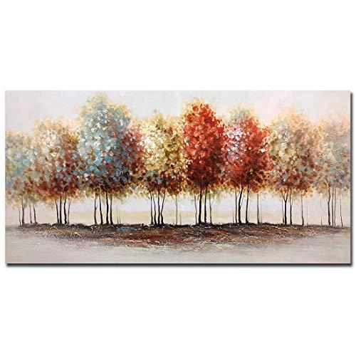 Hand-Painted Textured 3D Oil Painting on Canvas Large Wall Art,30X60 Inches  Mode