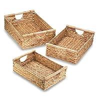 Algopix Similar Product 9 - Water Hyacinth Nesting Basket Set of
