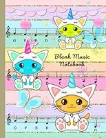 Algopix Similar Product 14 - Blank Music Notebook Cute Blank Sheet