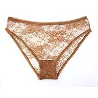 Algopix Similar Product 5 - Beige Sheer Lace Panties Delicate