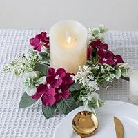 Algopix Similar Product 5 - 2 Pcs Artificial Hydrangea Candle Rings