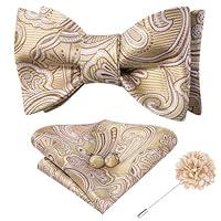Algopix Similar Product 3 - Dubulle Champagne Self Bowtie and Lapel