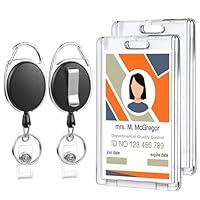 Algopix Similar Product 1 - 2 Set Badge Holder Retractable Clip