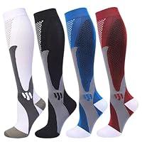 Algopix Similar Product 6 - 4 Pairs Compression Socks for Men and